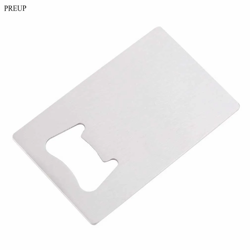 

PREUP Hot Search 1 Piece Wallet Size Stainless Steel Credit Card Bottle Opener Business Card Beer Openers