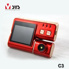 Free shipping Super thin Mini size Dual Lens sport camera car dvr waterproof lens motorcycle dvr