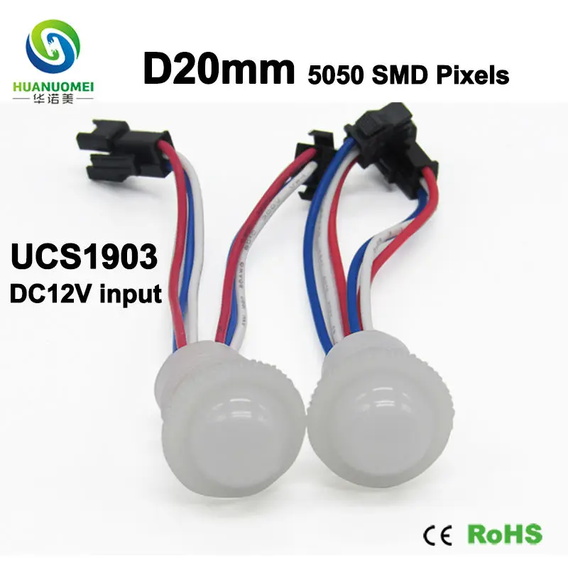 Полный цвет адресуемых 20 мм 5050 SMD цифровой RGB UCS1903 светодиодный модуль пикселя