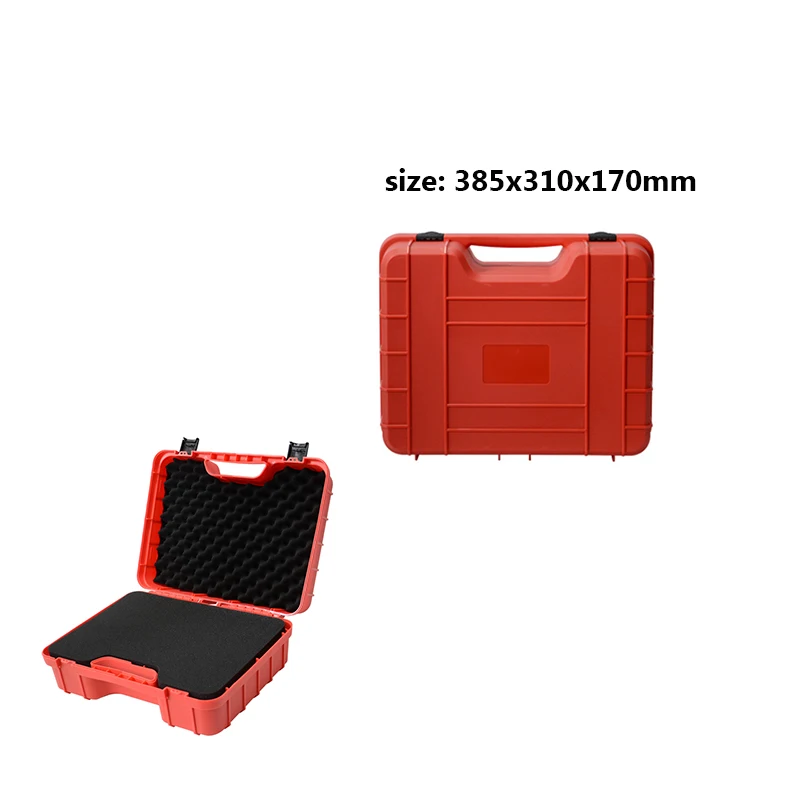 Безопасный инструмент ящик для инструментов ABS пластиковый ящик для инструментов чехол для инструмента ударопрочный защитный чехол для инструментов оборудование чехол для камеры - Цвет: Red-385x310x170mm