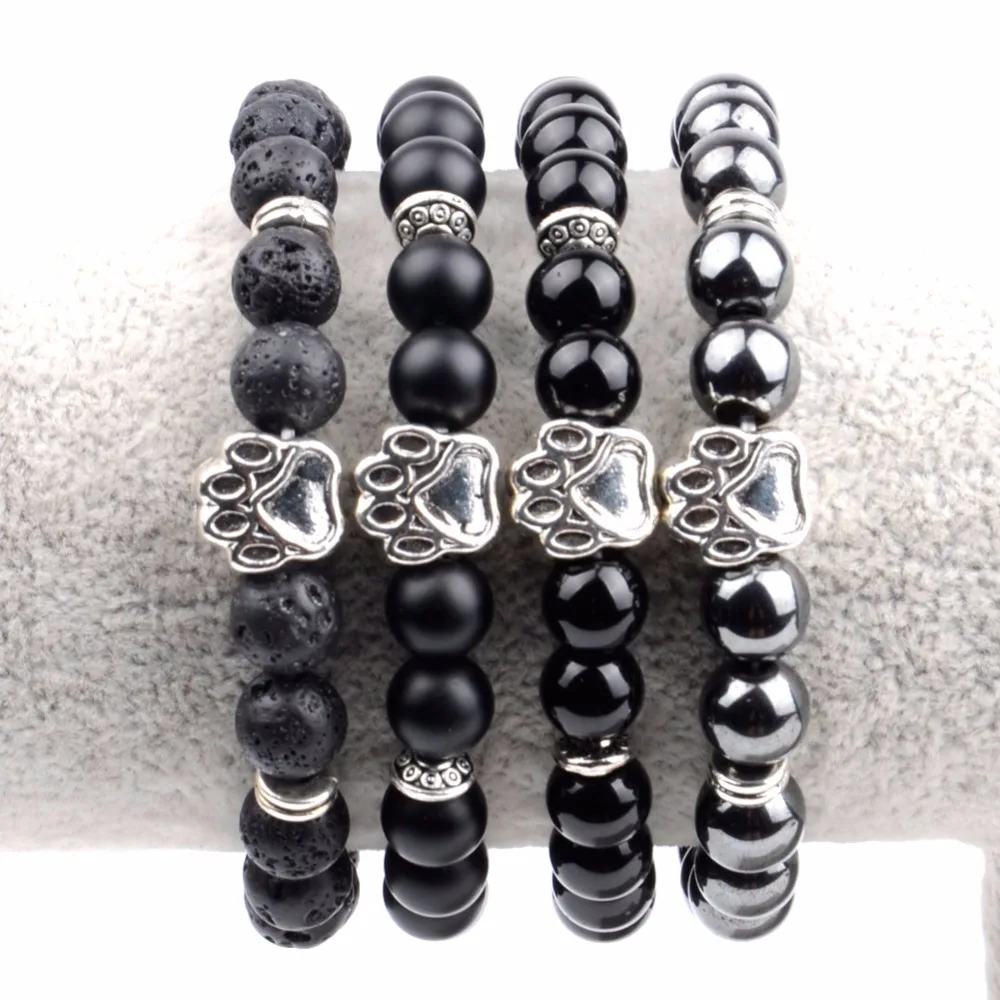 Натуральный камень браслет и браслеты из бисера классические лавы Браслеты "Будда" для мужчин и женщин ювелирные изделия Йога Bijoux браслет