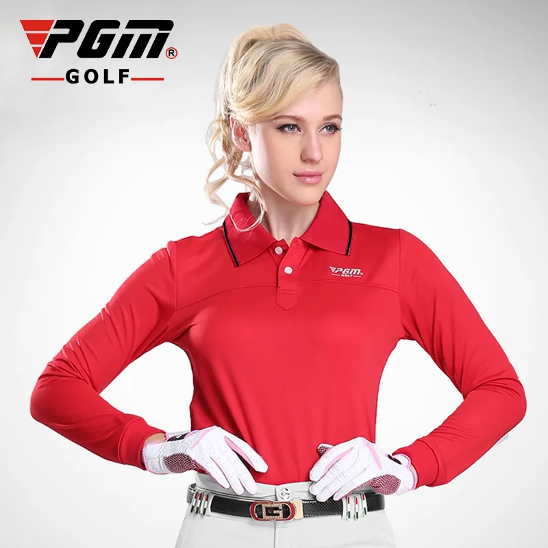 

PGM Golf Women Polo T Shirts Long Sleeve Brand Female Shirts Breathable Women's Wear Golf Clothes Sport Shirts For Outdoor