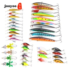 Fishing Lure Set 38 Piece Set fatty Minnow Lure Set Artificial Bionic Bait  Hard Bait Fishing Bait Soft Lure Thunder frog jooyoo