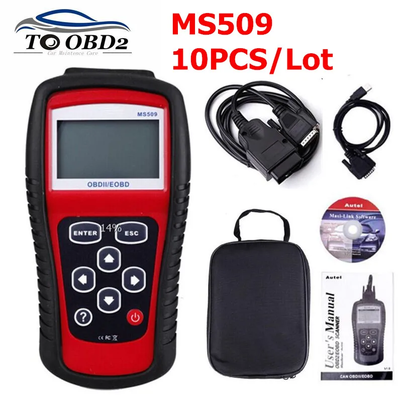 10 шт./лот MS509 многоязычный диагностический инструмент OBD2/EOBD автомобильный