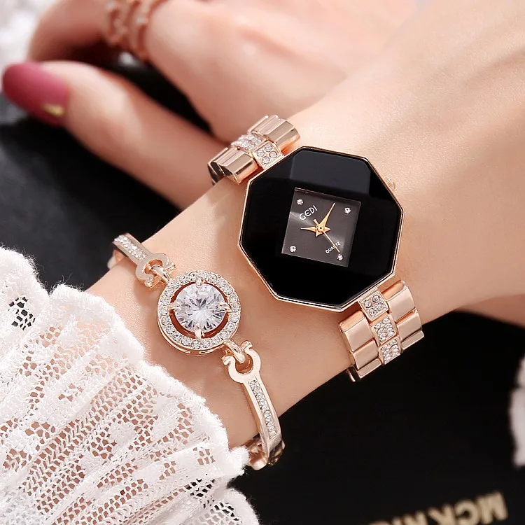 Часы GEDI женские кварцевые под розовое золото 2 предмета|hodinky brand|hodinky women goldhodinky |