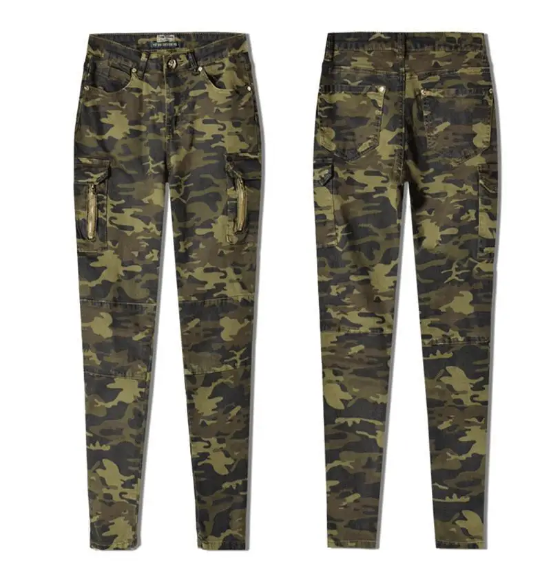 TryEverything, женские джинсы в стиле милитари, обтягивающие камуфляжные джинсы, женские узкие Стрейчевые армейские зеленые брюки на молнии, джинсы для женщин размера плюс