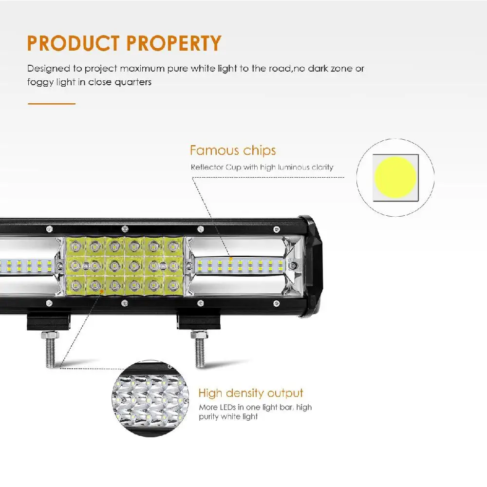 Partol 4 7 12 20 22 21 23; большие размеры 34-42 50 дюймов светодиодный светильник бар для Turcks 3-рядная прямые изогнутые светодиодный бар 12v 24v 6000K для внедорожник ATV