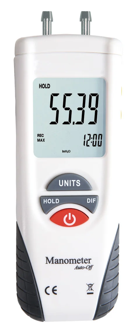 

High performance LCD HT-1890 Digital Manometer Air Pressure Meter air pressure Differential Gauge 55H2O to +55H2O Data Hold