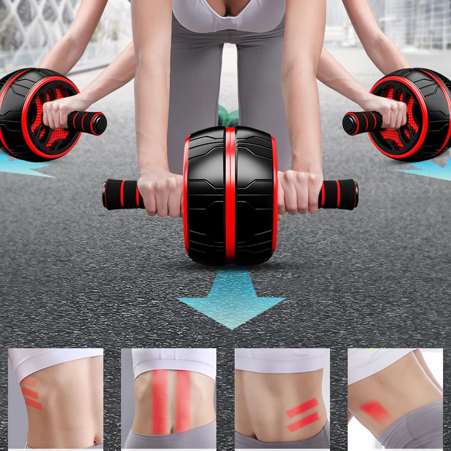 Home Ab Rollers Abdominal Muscle Trainer Wheel Exercise Abs Smart Fitness Machine Body Building Abdominales Gym Equipment Sport