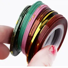 1 рулон полоски лака для ногтей лента линия украшения «сделай сам» дизайн ногтей Для УФ гель лак Советы самоклеющиеся гелевые инструменты для ногтей