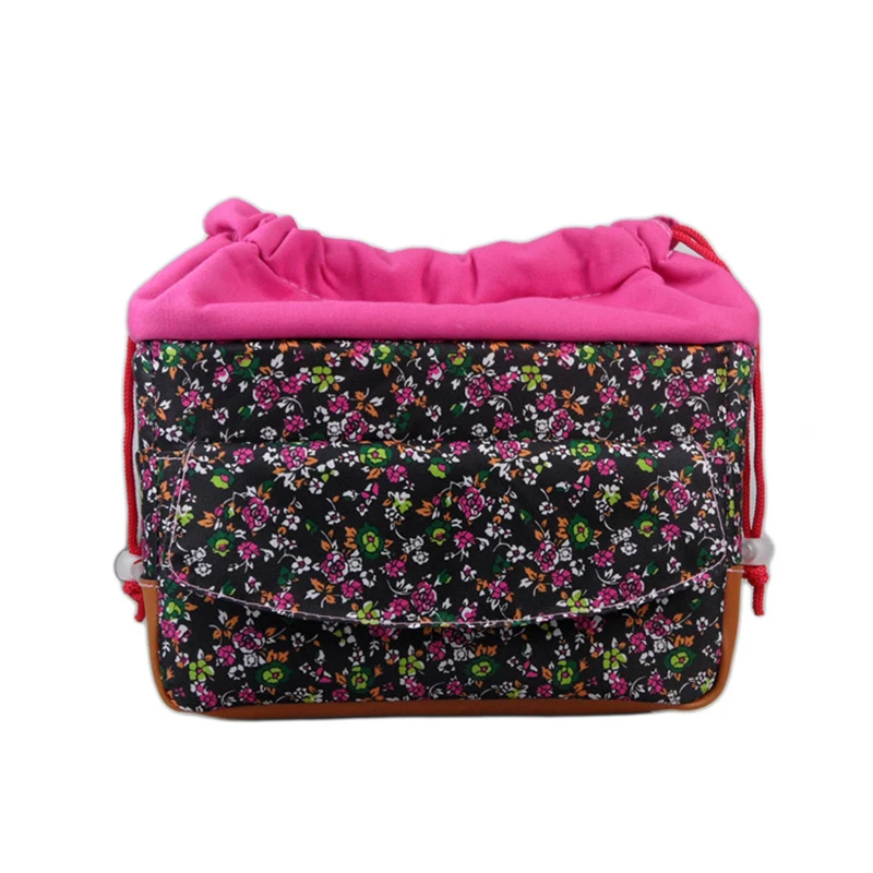 

Casual Floral Print Shockproof Camera Lens Case Pouch Insert Cushion Partition Padded Bag For DSLR SLR