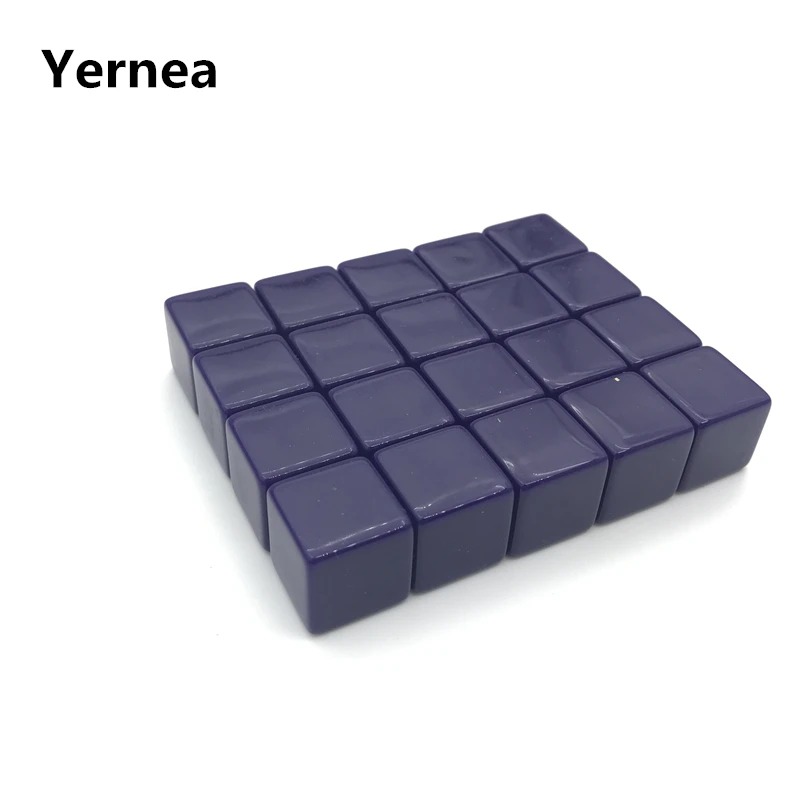 Yernea 50Pcs High-quality 16mm Blank Dice Acrylic Purple Blank Dice Standard Cube DIY and Carving Children Teaching Supplies junkang 8mm cube tree of life yoga large hole spacer beads diy bracelet amulet jewelry connector supplies accessories