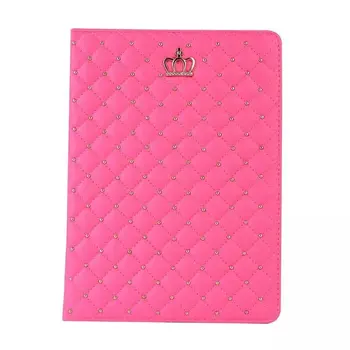 

20pcs/lot Crown Lambskin Fashion PU leather skin cover case for apple ipad mini 1 2 3 4 wallet flip cover case