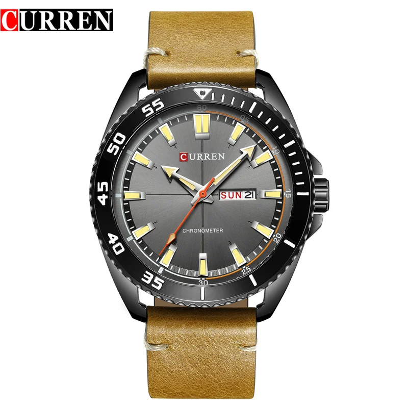 Curren Мужские часы в стиле подводника спортивные военные часы мужские армейские спортивные часы водонепроницаемые Роскошные часы Лидирующий бренд мужские