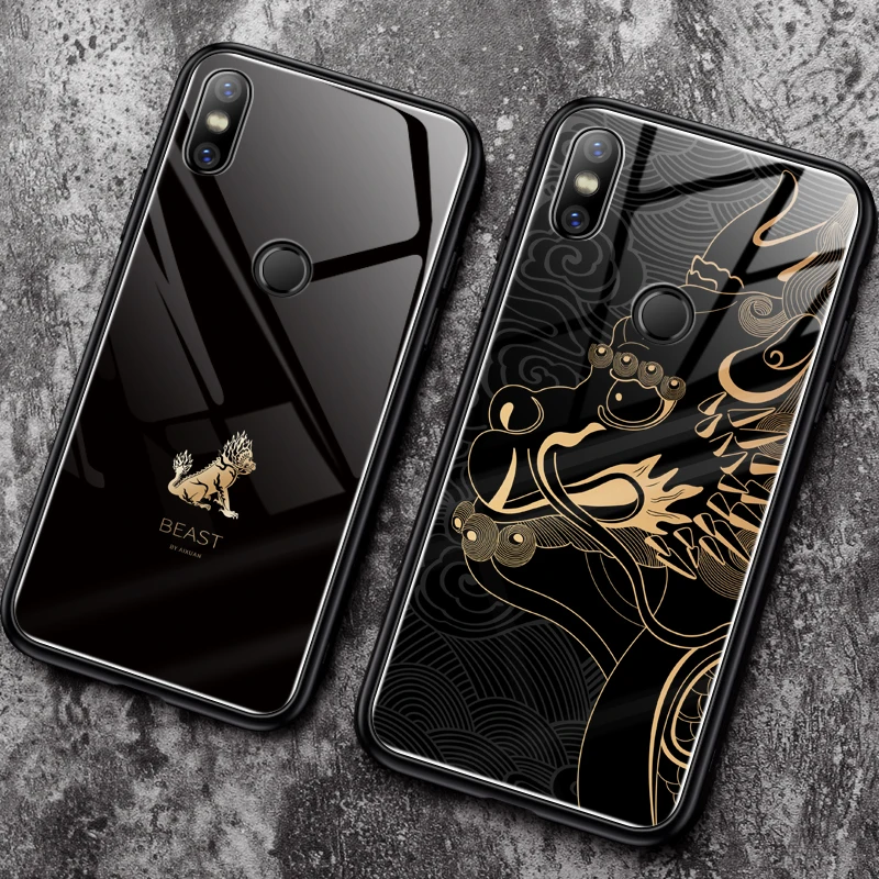 Чехол для Xiaomi Mi 8 с рисунком дракона закаленное стекло Aixuan чехол mi se mix 2 2s 3 Note