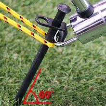 5pcs High Strength Camping Tent Pegs 40cm Black Steel Tent Peg Metal Tent Stakes Nail Outdoor Camping Tent Building Accessories