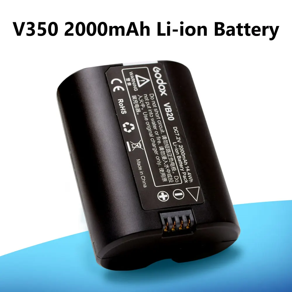 

Godox VB20 7.2V 2000mAh Li-ion Battery for Godox V350S V350C V350N V350O V350F Speedlite Flash