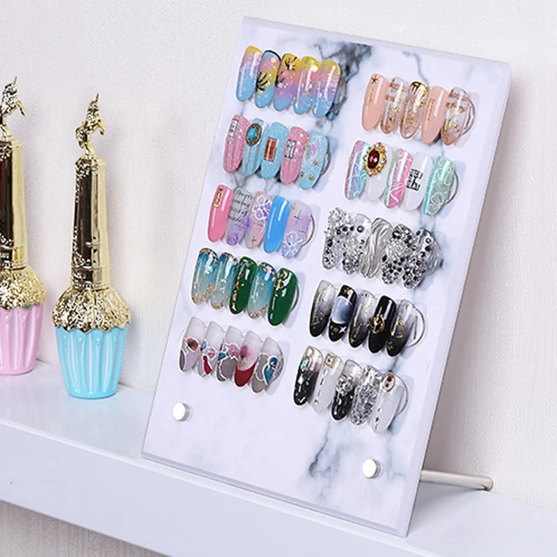 

Nail Art Display Board Display Book Marble Stereo Magnet Adsorption Detachable Display Stand