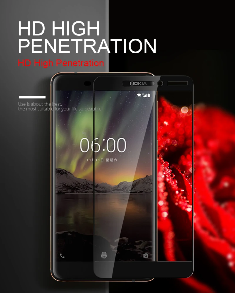 TOMKAS Glass For Nokia 5 3 8 Screen Protector Tempered 9H Hardness Anti Shatter Film For Nokia 5 3 6 7 8 Screen Protector