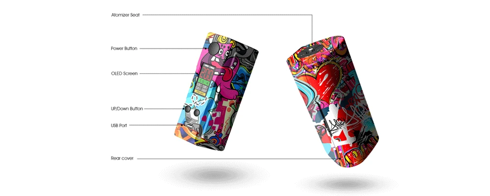 Clearance! Original Laisimo E3-3 200W Spring Box MODwith 1.0 inch OLED Screen Temperature Control Vaporizer Vape VS squonk Mod (4)