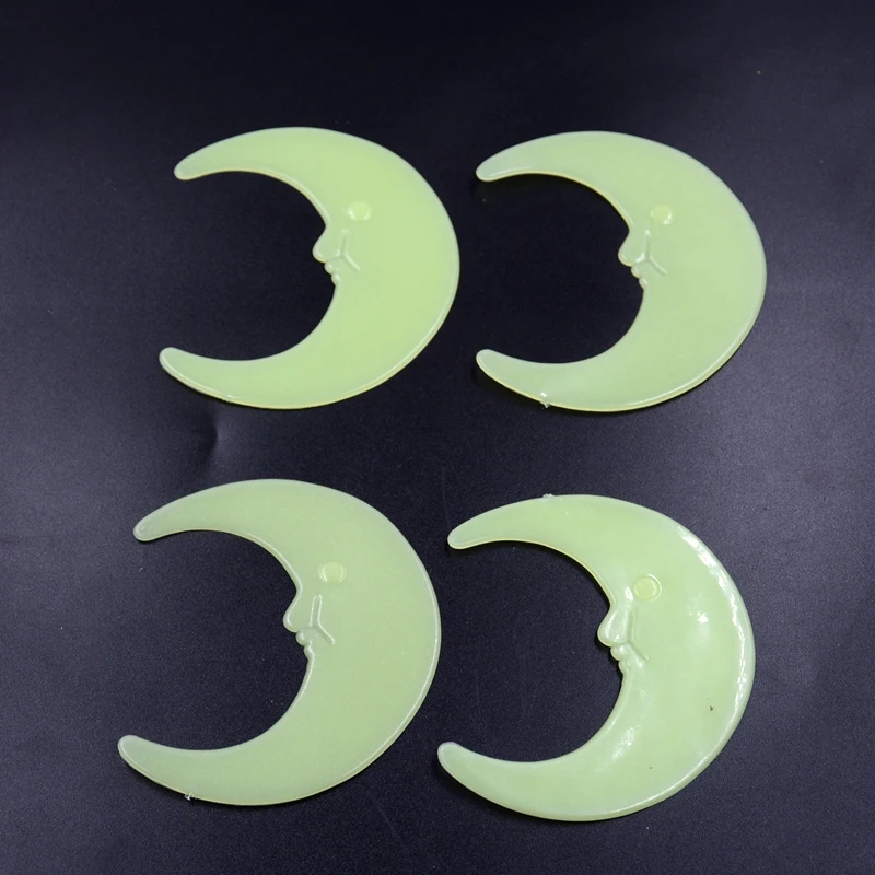 

5Pcs Big Smile Moon Energy Storage Fluorescent Glow In The Dark For Kids Bedroom Insect Wall Stickers Baby Rooms Home Decoration