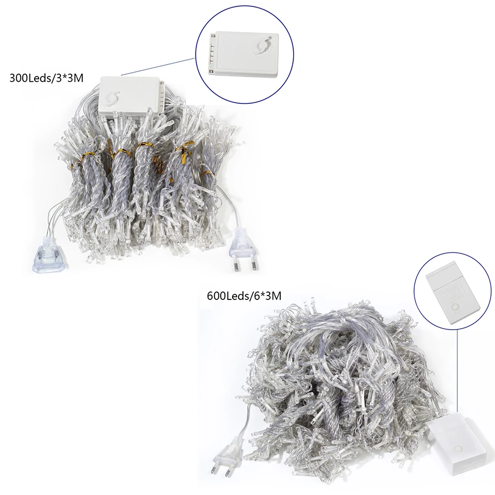 220V/110V LED Curtain String 3x3m 6x3m LED icicle String Light Holiday Wedding Party Christmas Decoration Garland Lights 220V/110V LED Curtain String 3x3m 6x3m LED icicle String Light Holiday Wedding Party Christmas Decoration Garland Lights