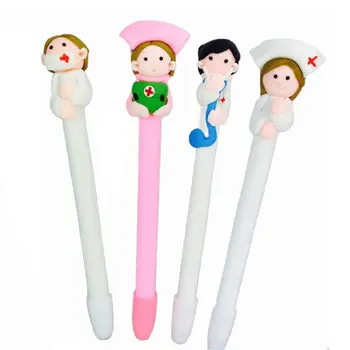 

12pcs Cartoon Doctor Nurse Style Ballpoint Pens Nurse Gift Christmas Gift For School Family Office Hospital Kids(Color random)