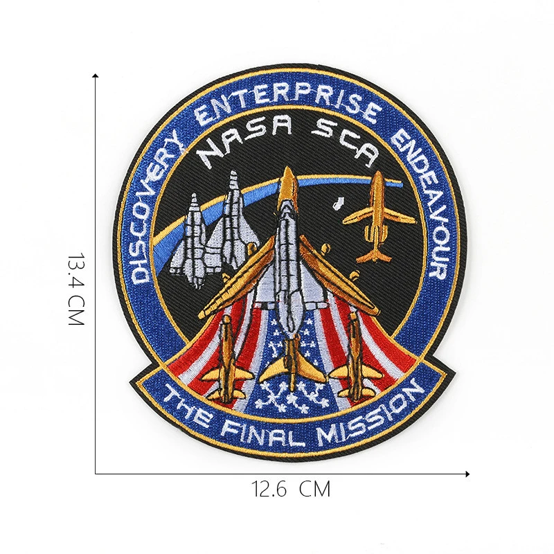 Модные вышитые нашивки воздушный значок Топ пистолет космическая ракета космонавты для мальчиков рюкзак футболка одежда ручной работы швейная аппликация - Цвет: 2
