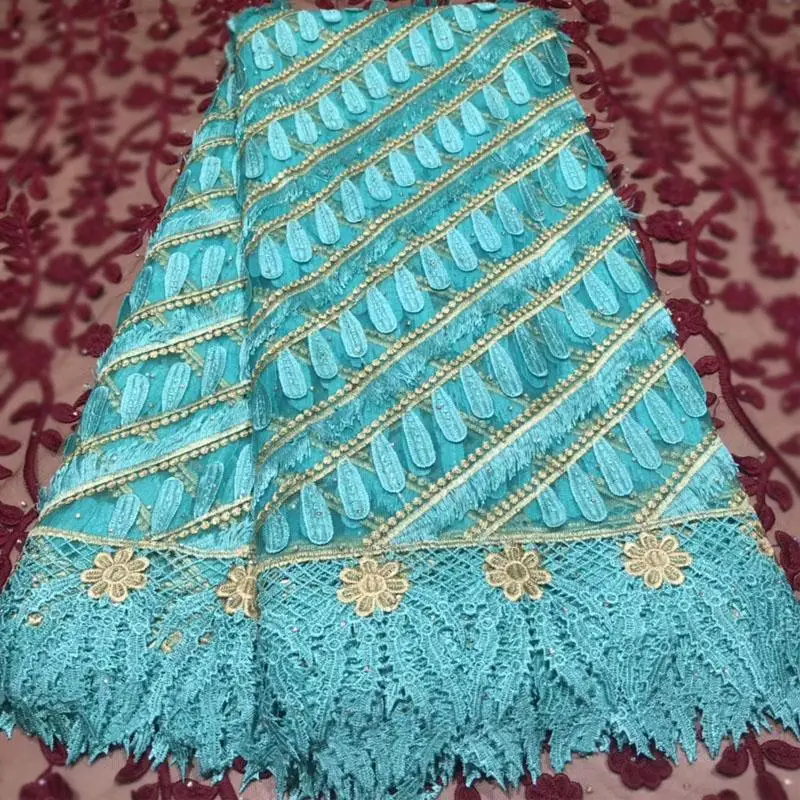 Ван де кант ван де Франс кант Ван Африка met stenen Nigeria nieuwe hoogwaardige Frans tule droge stof feest jurk - Цвет: color6