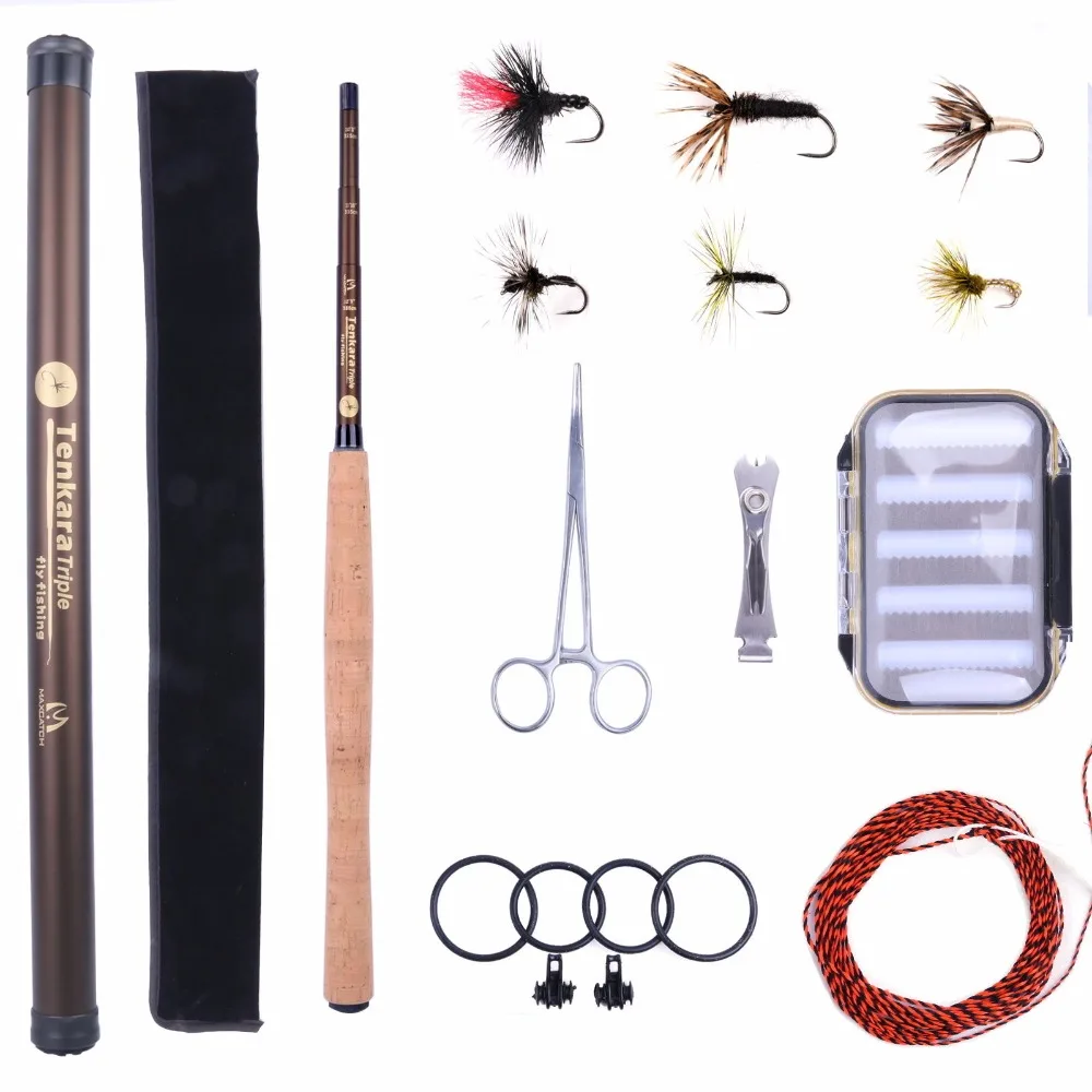 Maximumcatch 9ft-13ft تصغير رود كومبو tenkara يطير قضيب tenkara الخط و الذباب و ماء مربع و القراص