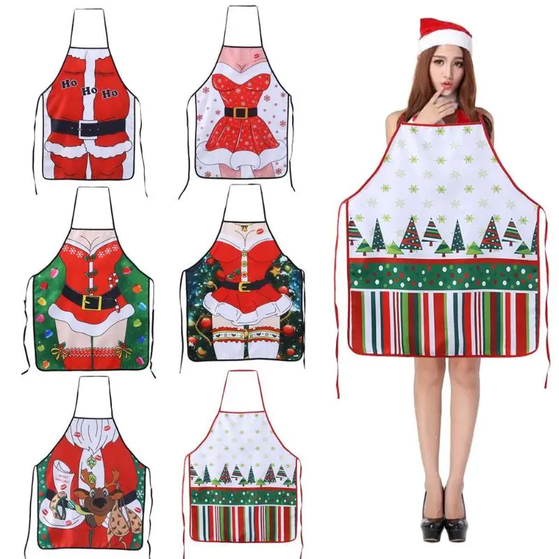 2018 Christmas Aprons Xmas Decoration Aprons for Adults Women And Men