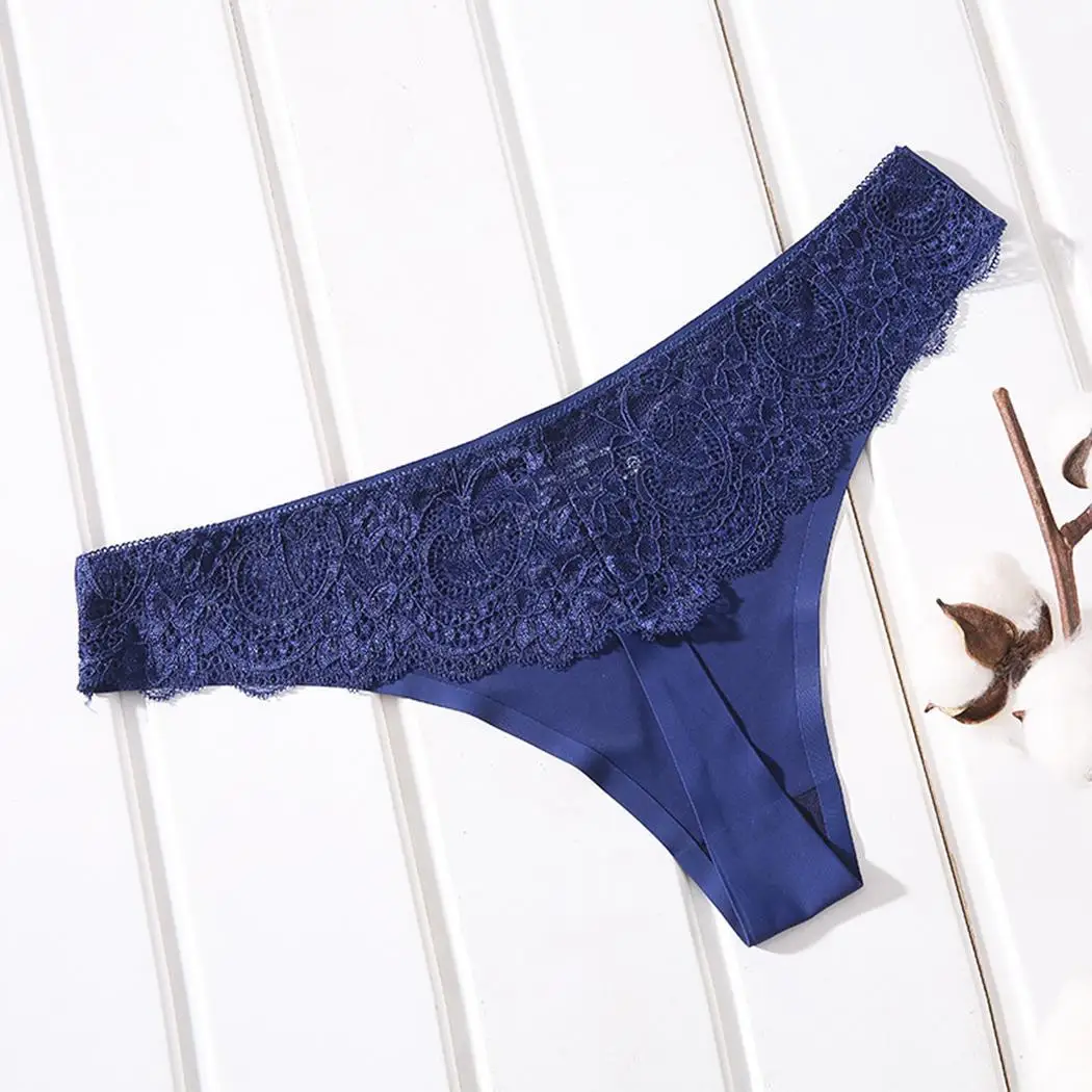 Vrouwen Sexy Kanten String Naadloze Bloemen Lage Taille SlipjeOndergoed AliExpress