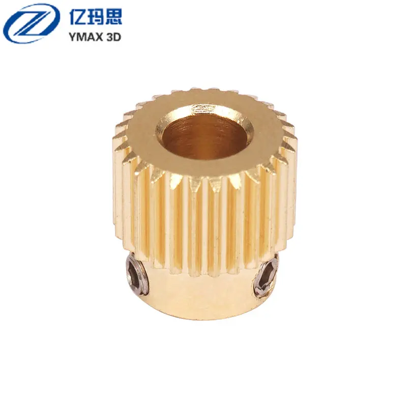 Copper Extrusion Head Gear 26 Teeth Bore 5mm 3D Printers Accessories Parts Diameter 11mm For MK8 Extruder Part 26Teeth Brass
