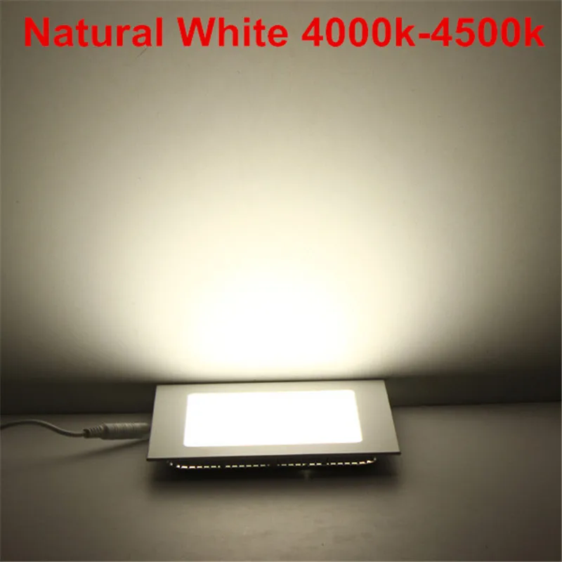 Embutido com Luz de Led Luz de Teto de Led Embutida Branco Quente Natural Frio Quadrado Ultrafino 3-25w - 5 Luzes e Iluminação