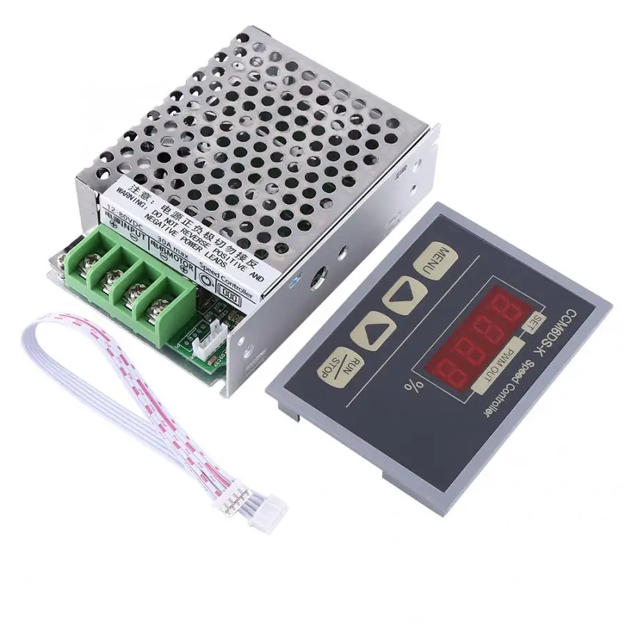 

12-80V DC 30A PWM Motor Speed Controller Governor With Digital Display Panel Motor Regulator