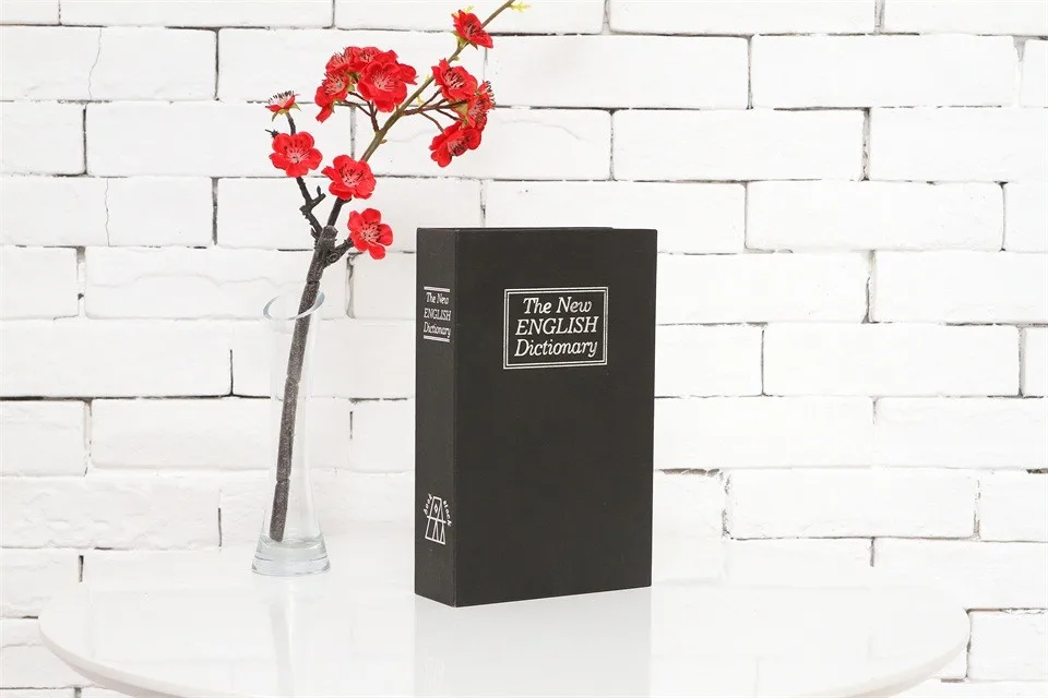 Grande Livro Cofres Ocultos Simulação Dicionário Cofre Chave Bloqueio de Senha Segurança Aço Organizador Stash Box Escritório em Casa Tamanho l 11 segurança e proteção