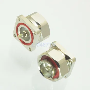 

1pc 7/16 DIN male plug center 4 holes flange deck solder 3.5mm cup RF connector