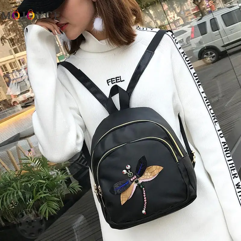 Hecho a mano de bordado Mochila de Mujeres de moda diseñador hombro viaje Mochila Feminina