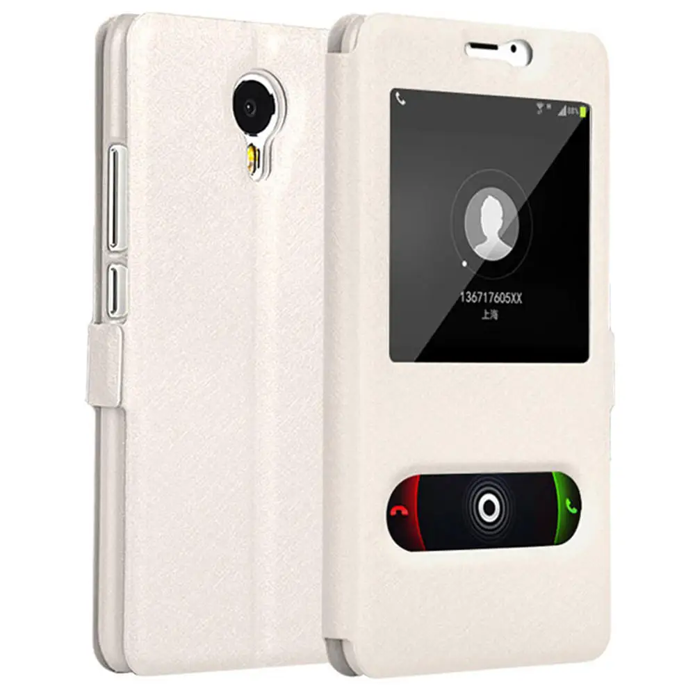 WH Роскошный кожаный флип чехол для Meizu 15 M3 M5 M6 Примечание M3S M5S M6S мини MX6 Pro7 Pro6 Pro6S U10 U20 15 плюс M6T окна с держателем - Цвет: WH
