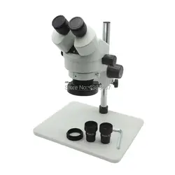 Бинокль промышленные стерео микроскоп 7X-45X непрерывная зума + регулируемые светодиодные фонари + пыли зеркало