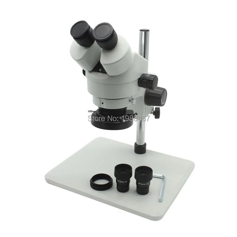 

Binocular Industrial Stereo Microscope 7X-45X Continuous Zoom Magnification+Adjustable LED Lights+Dust-proof Mirror