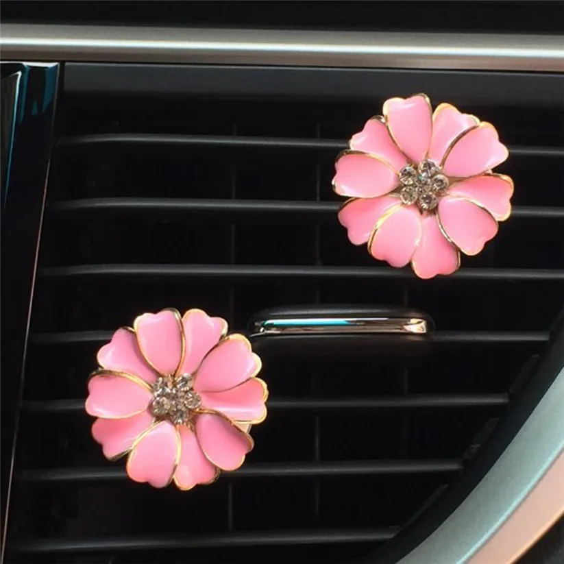 Автомобильный Стайлинг WUPP Автомобильная мультифлора цветок воздуха на выходе ароматный парфюм клип освежитель воздуха диффузор td0108 Прямая поставка - Цвет: Pink