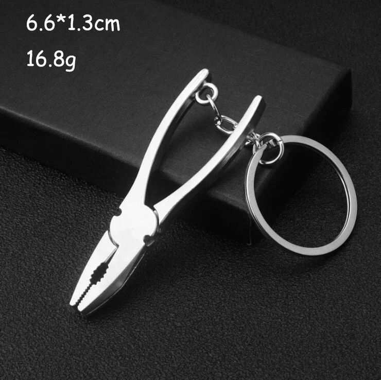 Keychains For Men Car Bag KeyRing Outdoor Combination Tool Portable Mini Utility Pocket Clasp Ruler Hammer Wrench Pliers Shovel - Image 5