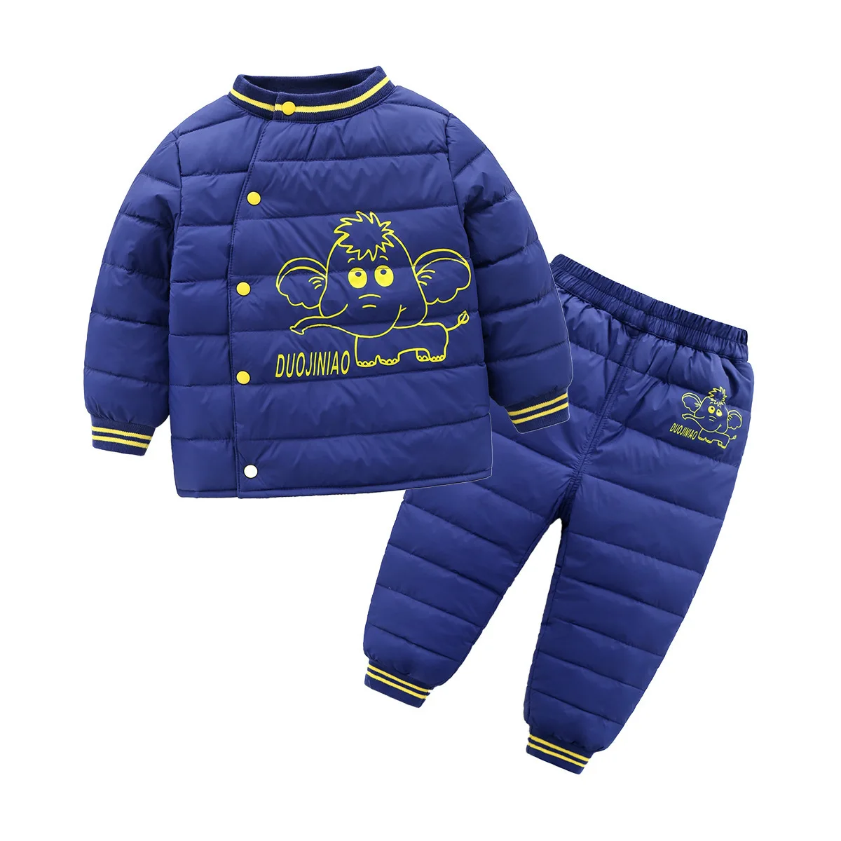 

Boys clothing sets warm winter kids casual cotton thick down parkas suits for baby girls children tracksuits tops+pants 2pcs set