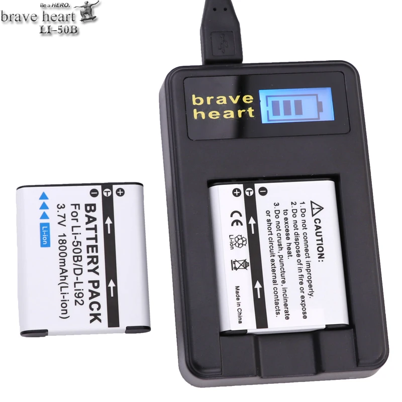 Brave heart 2x Li-50B Li50B Li50B батарея+ ЖК USB зарядное устройство для Olympus Mju 1020 SP-800UZ Stylus 1010 u 1010 1020 Ricoh CX3 CX4