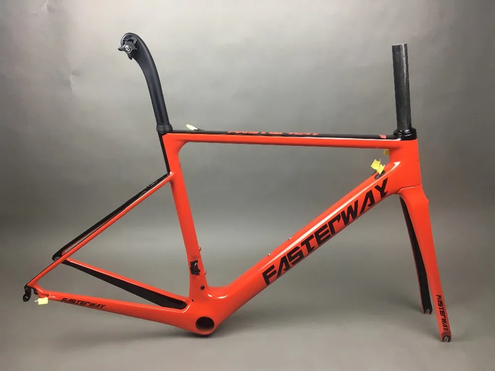 Perfect 2019 design super light FASTERWAY classic carbon road frameset D Brake carbon bike frame:Frameset+Seatpost+Fork+Clamp+Headset 99