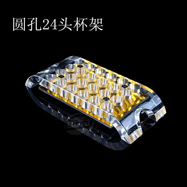 

BAKEST 27mm Aperture Acrylic Round 24 Holes Liquor Cup Holders Wine Rack