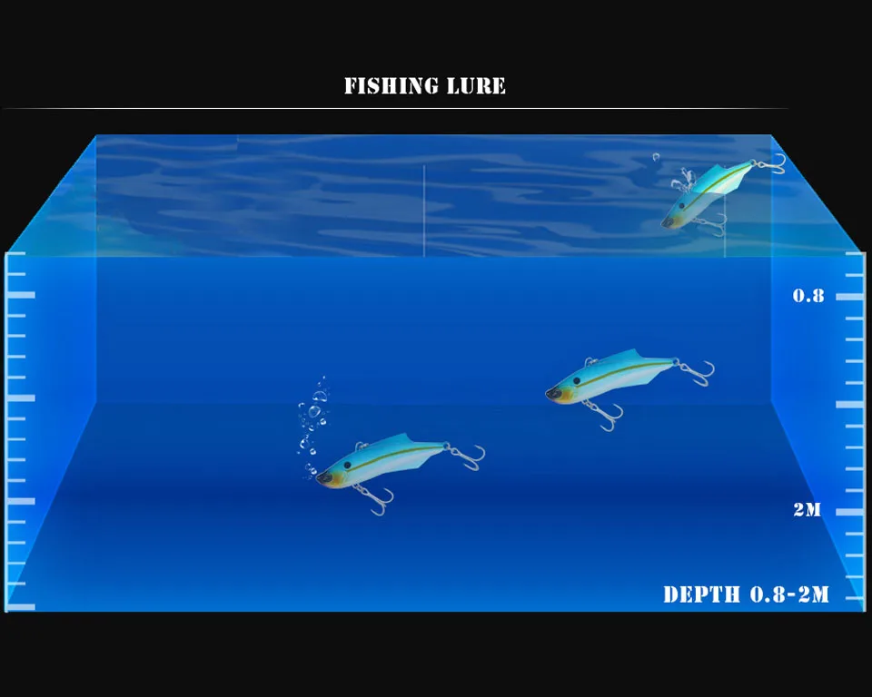1 шт. VIB приманки тонущие рыболовные приманки 7 см 20 г жесткие пластиковые искусственные вибрационные зимние ледяные приманка для щуки снасти Isca