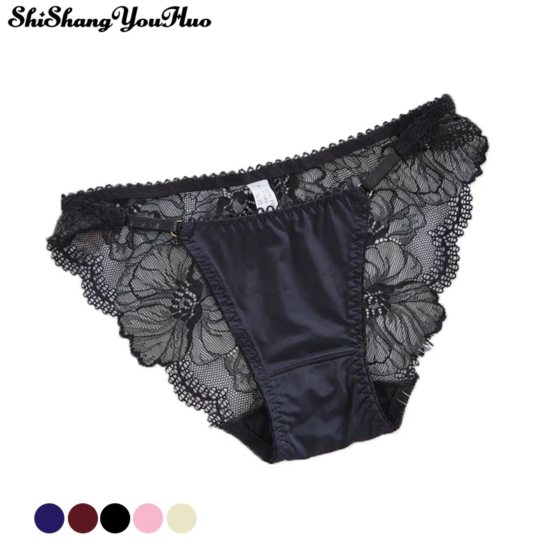 Women/'s Low Rise Breathable Knickers Underwear Silk Satin Soft Lingerie Panties