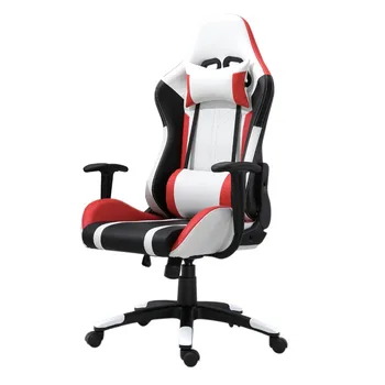 

Samincom L21.3"*W21.3"*H50"~53.9" Office Racing Game Chair PU Leather High-Back with Headrest and Lumbar Support Gaming Chair